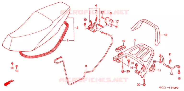 SELLE Honda SCOOTER 100 SPACY 2007  SCR100WH7