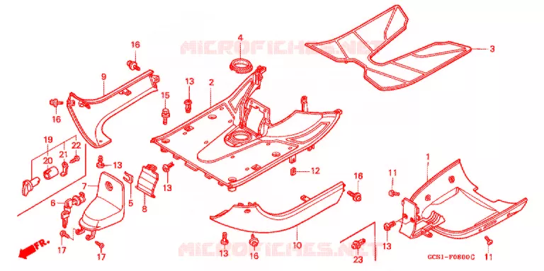 MARCHE PIEDS Honda SCOOTER 50 LEAD 2000  NH50X