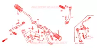 REPOSE PIED   KICK   BEQUILLE   PEDALE pour Honda BENLY CD 50 de 1984