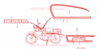 AUTOCOLLANTS (3) pour Honda BENLY CD 50 de 1987