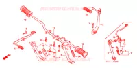 REPOSE PIED   KICK   BEQUILLE   PEDALE pour Honda BENLY CD 50 de 1987