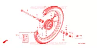 ROUE AVANT pour Honda BENLY CD 50 de 1987