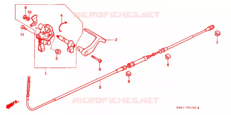 FREIN DE PARKING Honda SCOOTER 50 GYRO 1994  TC50P_W
