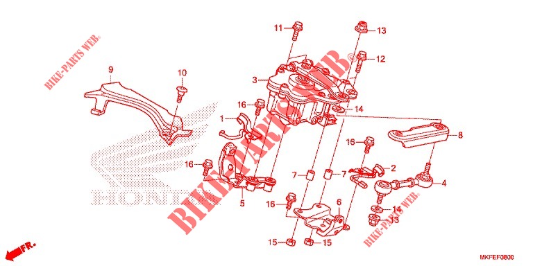 AMORTISSEUR DE DIRECTION pour Honda CBR 1000 ABS de 2019