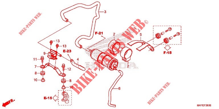 SYSTÈME DE RECYCLAGE DES GAZ pour Honda CBR 1000 ABS de 2019