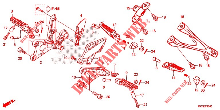 REPOSE PIED pour Honda CBR 1000 RR SP de 2019