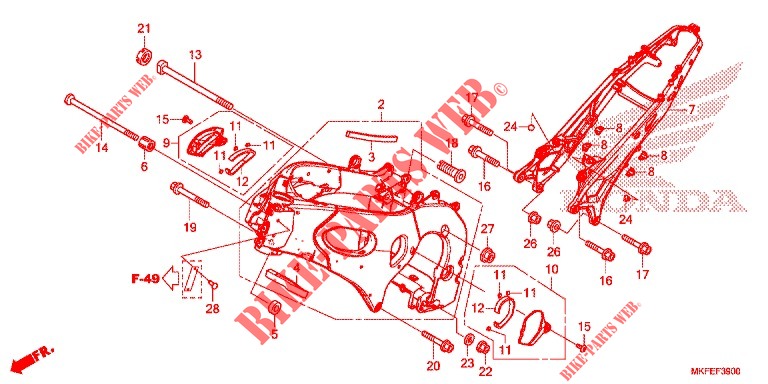 CADRE pour Honda CBR 1000 RR SP de 2019