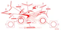 AUTOCOLLANTS pour Honda CBR 500 R de 2019
