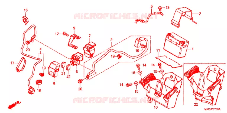 BATTERIE Honda MOTO 450 CRF 2020  CRF450RL