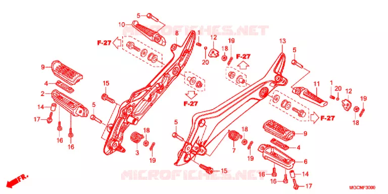 REPOSE PIED Honda MOTO 1100 CB 2021  CB1100TADK