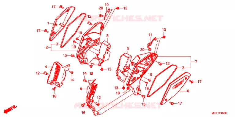 OUIES DE RADIATEUR Honda MOTO 650 CB 2020  CB650RAK
