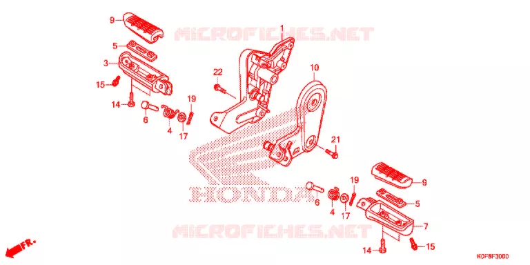 REPOSE PIED Honda MOTO 125 MONKEY 2019  Z125MJ