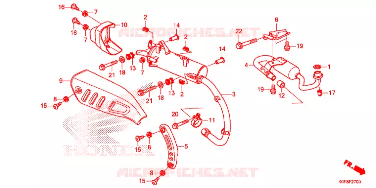 SILENCIEUX D'ECHAPPEMENT Honda MOTO 125 MONKEY 2019  Z125MJ