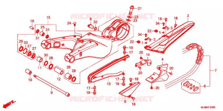 BRAS OSCILLANT Honda MOTO 800 CROSSRUNNER 2019  VFR800XK