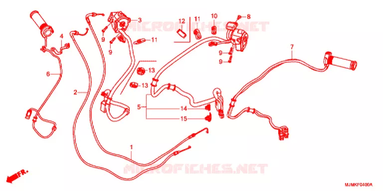 COMMODO - LEVIER - CABLE Honda MOTO 800 CROSSRUNNER 2019  VFR800XK