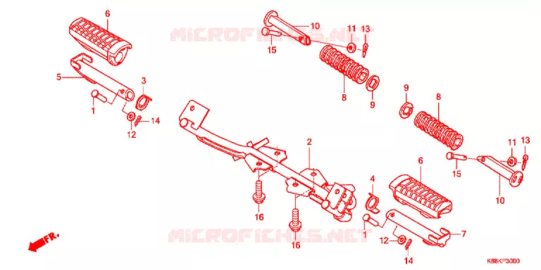 REPOSE PIED Honda MOTO 110 CUB 2020  C110XL