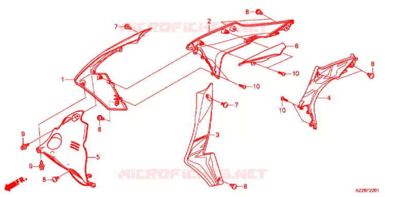OUIES DE RADIATEUR (CRF250L/LD) Honda MOTO 250 CRF 2019  CRF250LK