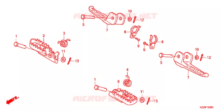 REPOSE PIED Honda MOTO 250 CRF 2019  CRF250LK