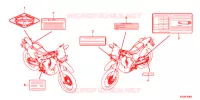 ETIQUETTE DE PRECAUTIONS (CRF250RL/RDA/RLA/RLD) pour Honda CRF 250 RALLYE ABS de 2019