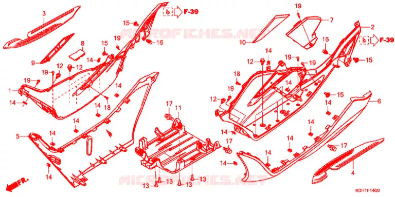 MARCHE PIEDS Honda SCOOTER electric PCX 2021  EVA4AK