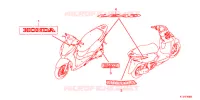 AUTOCOLLANTS pour Honda LEAD 125 de 2019