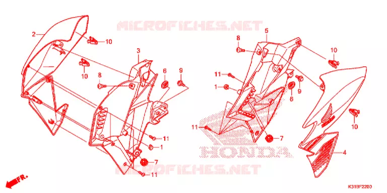 OUIES DE RADIATEUR Honda MOTO 250 CB 2019  MC250CK