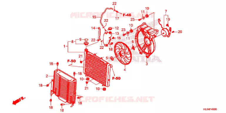 RADIATEUR Honda ATV 1000 TALON 2020  SXS1000S2RL