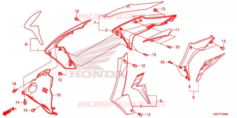 OUIES DE RADIATEUR (CRF250LD) Honda MOTO 250 CRF 2018  CRF250LDJ