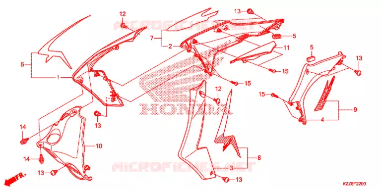 OUIES DE RADIATEUR Honda MOTO 250 CRF 2015  CRF250LE