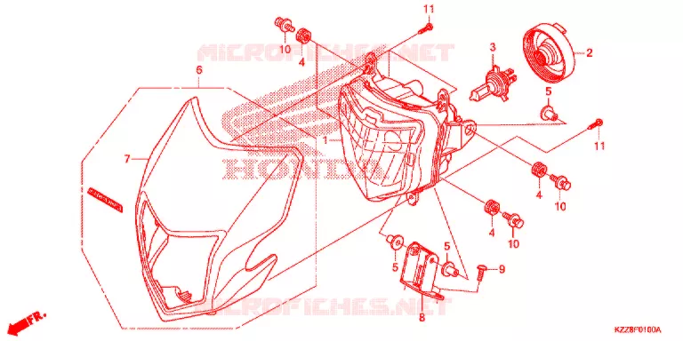 PHARE Honda MOTO 250 CRF 2018  CRF250LF