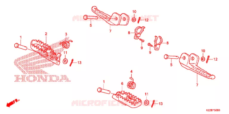 REPOSE PIED Honda MOTO 250 CRF 2016  CRF250LF_TH