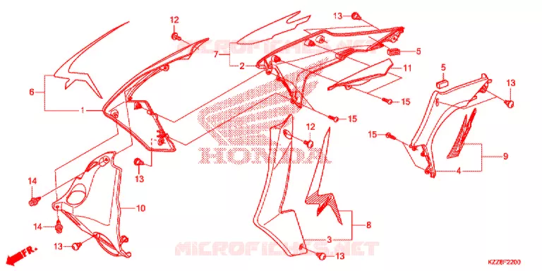 OUIES DE RADIATEUR Honda MOTO 250 CRF 2014  CRF250ME