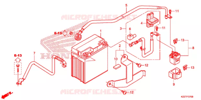 BATTERIE Honda MOTO 250 CRF 2017  CRF250RLH