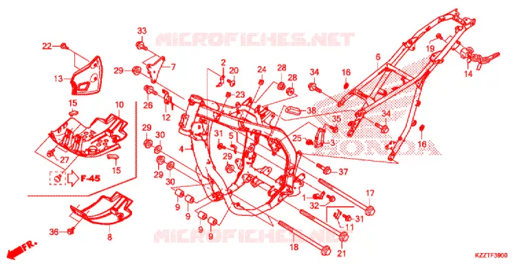 CADRE Honda MOTO 250 CRF 2018  CRF250RLH