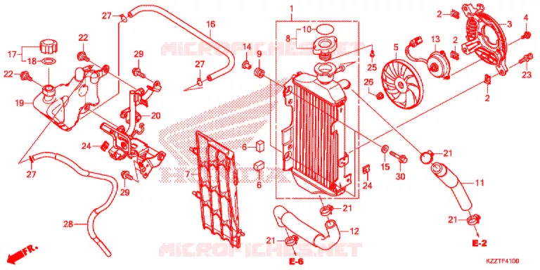 RADIATEUR Honda MOTO 250 CRF 2018  CRF250RLH