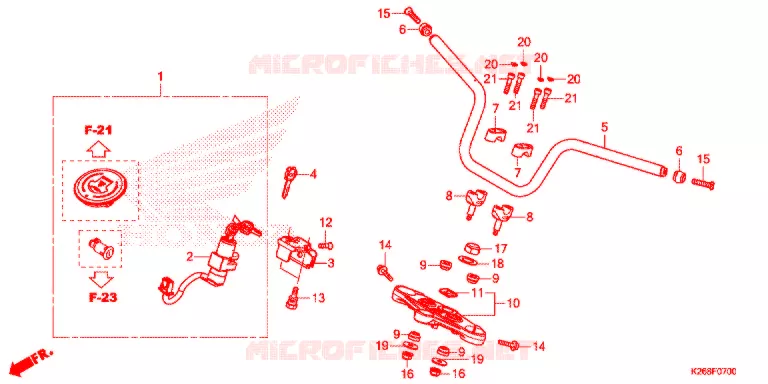 GUIDON Honda MOTO 125 MSX 2015  MSX125F
