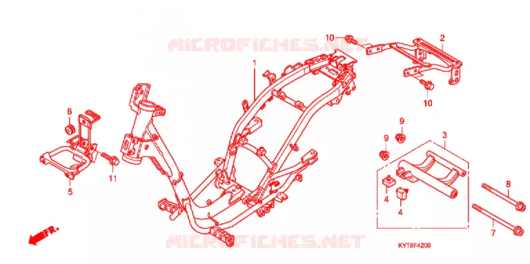 CADRE Honda SCOOTER 110 SCOOPY 2012  ACD110SFC