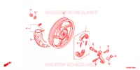 ROUE ARRIERE (MOULURE) pour Honda CLICK 110 FRONT DISK, CASTED WHEELS de 2007