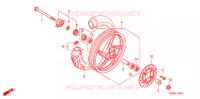 ROUE AVANT (MOULURE/FREIN A DISQUE) pour Honda CLICK 110 FRONT DISK, CASTED WHEELS de 2007