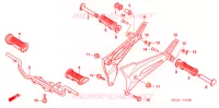 REPOSE PIED (EXCEPT ST8 STH/TDT/TST) pour Honda WAVE 100 S de 2005