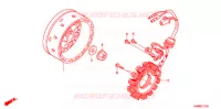 ALTERNATEUR pour Honda CZ I 110 Electric start  Front brake disk de 2009