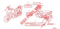 ETIQUETTE DE PRECAUTIONS pour Honda CZ I 110 Electric start  Front brake disk de 2009