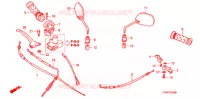 CABLES   RETROVISEURS pour Honda WAVE 125 de 2007