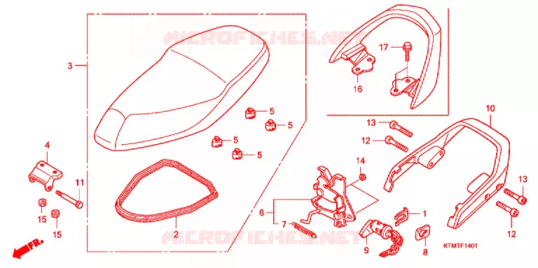 SELLE (2) Honda MOTO 110 WAVE 2007  ANF125MST8