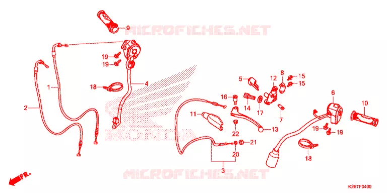 LEVIER DE GUIDON - CABLE - COMMODO Honda MOTO 125 GROM 2020  MSX125J_TH