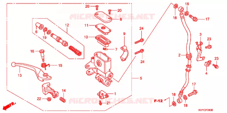 MAITRE CYLINDRE DE FREIN AVANT Honda MOTO 110 ICON 2011  ACC110CBB