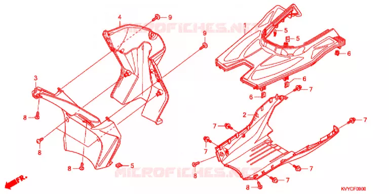 MARCHE PIEDS Honda MOTO 110 ICON 2011  ACC110CBB