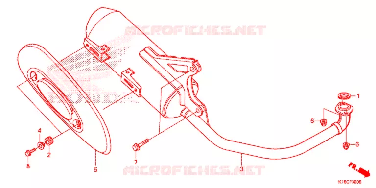 SILENCIEUX D'ECHAPPEMENT Honda SCOOTER 110 SCOOPY 2013  ACF110SFD