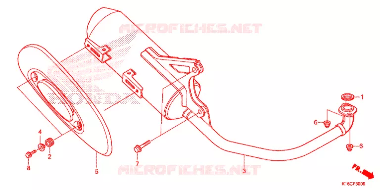 SILENCIEUX D'ECHAPPEMENT Honda SCOOTER 110 SCOOPY 2013  ACF110SFD