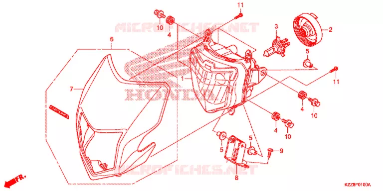 PHARE Honda MOTO 250 CRF 2016  CRF250LF_TH
